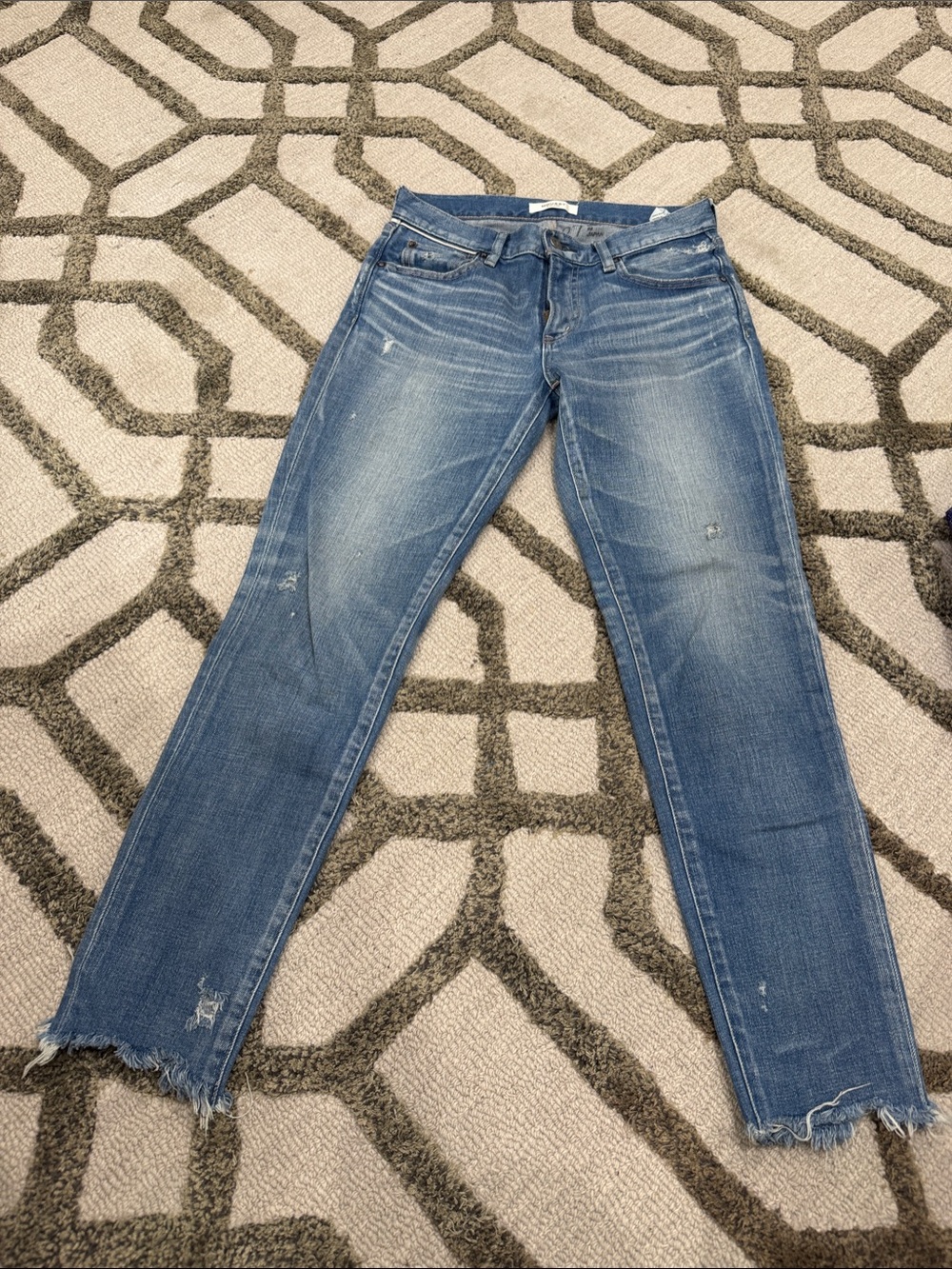 Moussy  Mid-Rise Distressed Blue Jeans - Women's